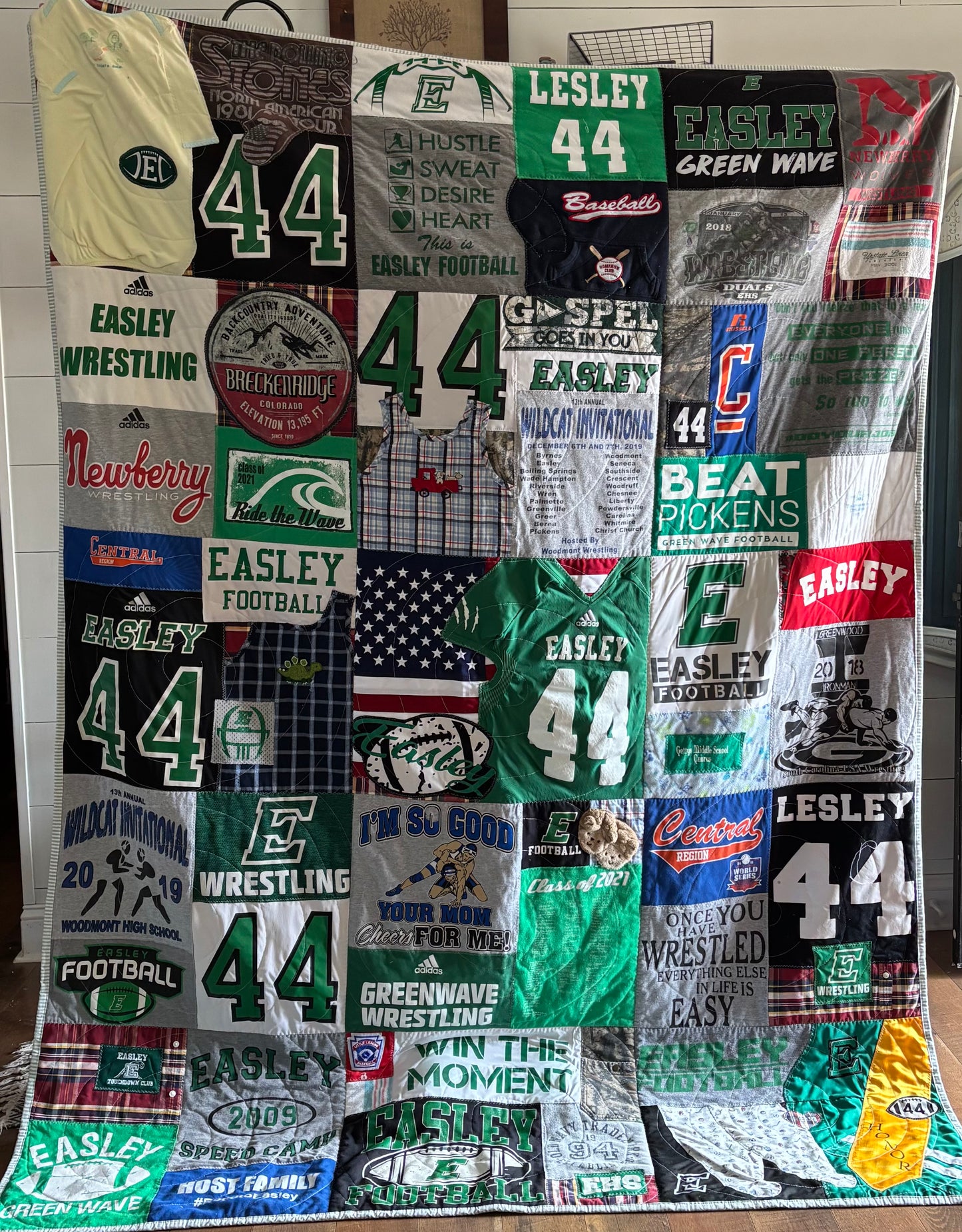 Childhood/Easley Highschool Wrestling & Football Quilt